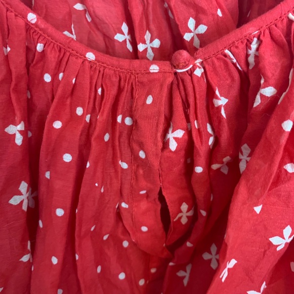 Kopal Anthropologie red boho peasant top - Picture 7 of 8